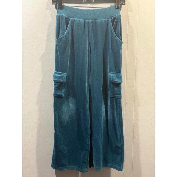 Youth Girls Justice Cargo Sweatpants Size Large Blue - Picture 1 of 3